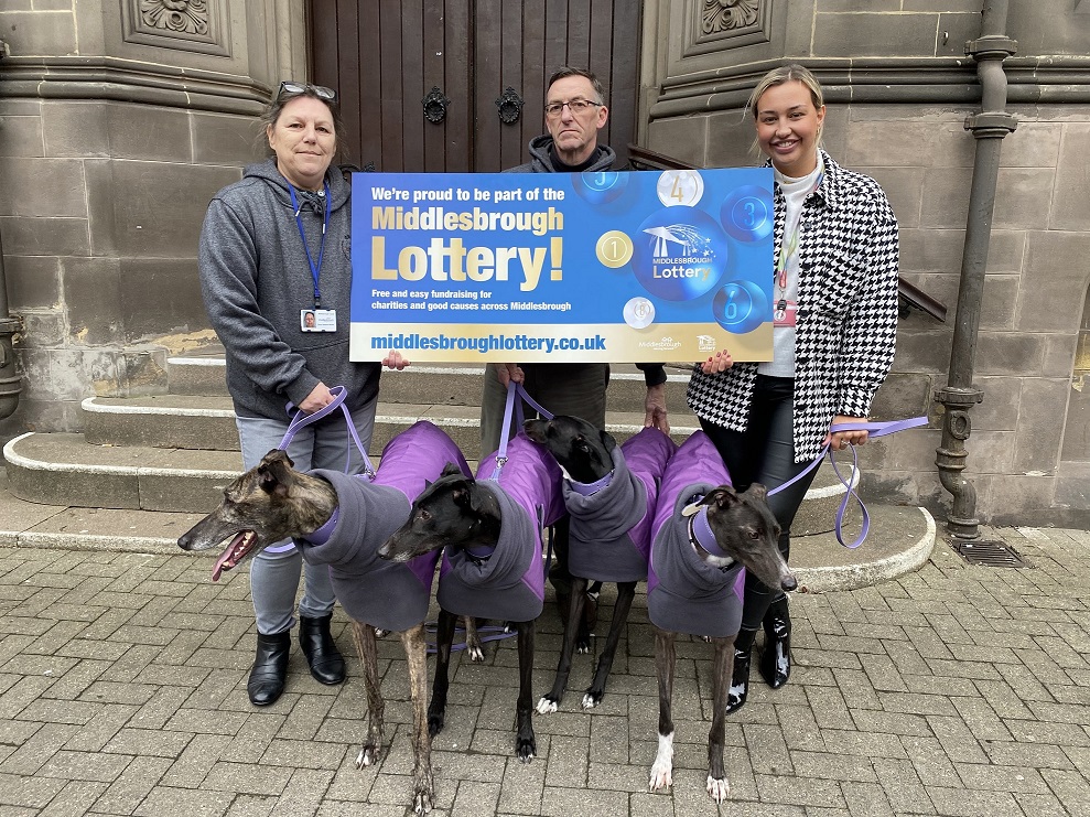 Greyhound Rescue supports Middlesbrough Lottery